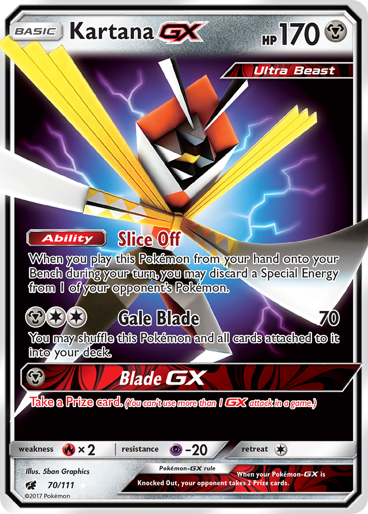 Kartana GX (70/111) [Sun & Moon: Crimson Invasion] | Shuffle n Cut Hobbies & Games