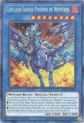 Cerulean Sacred Phoenix of Nephthys [HISU-EN006] Secret Rare | Shuffle n Cut Hobbies & Games