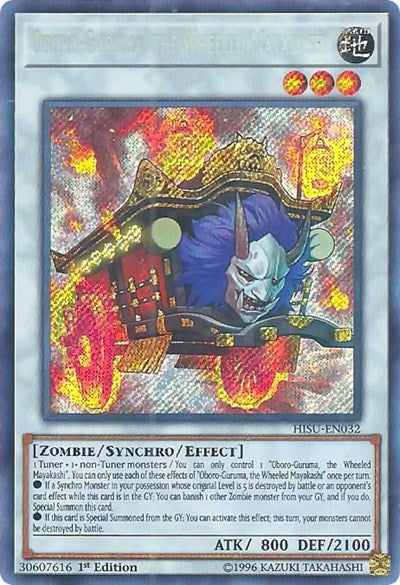 Oboro-Guruma, the Wheeled Mayakashi [HISU-EN032] Secret Rare | Shuffle n Cut Hobbies & Games