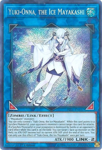 Yuki-Onna, the Ice Mayakashi [HISU-EN037] Secret Rare | Shuffle n Cut Hobbies & Games