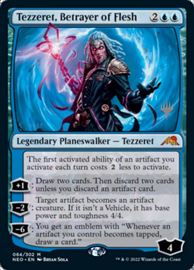 Tezzeret, Betrayer of Flesh (Promo Pack) [Kamigawa: Neon Dynasty Promos] | Shuffle n Cut Hobbies & Games