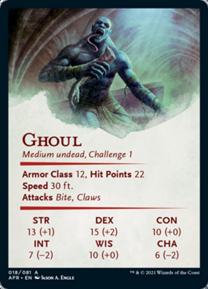 Ghoul Art Card [Dungeons & Dragons: Adventures in the Forgotten Realms Art Series] | Shuffle n Cut Hobbies & Games