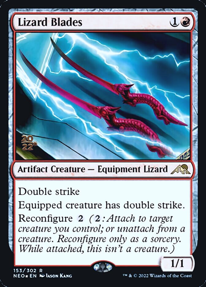 Lizard Blades [Kamigawa: Neon Dynasty Prerelease Promos] | Shuffle n Cut Hobbies & Games