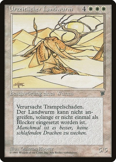 Elder Land Wurm (German) - "Urzeitlicher Landwurm" [Renaissance] | Shuffle n Cut Hobbies & Games