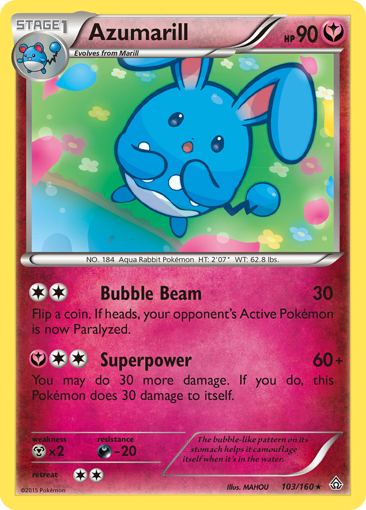 Azumarill (103/160) [XY: Primal Clash] | Shuffle n Cut Hobbies & Games