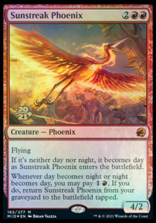 Sunstreak Phoenix [Innistrad: Midnight Hunt Prerelease Promos] | Shuffle n Cut Hobbies & Games