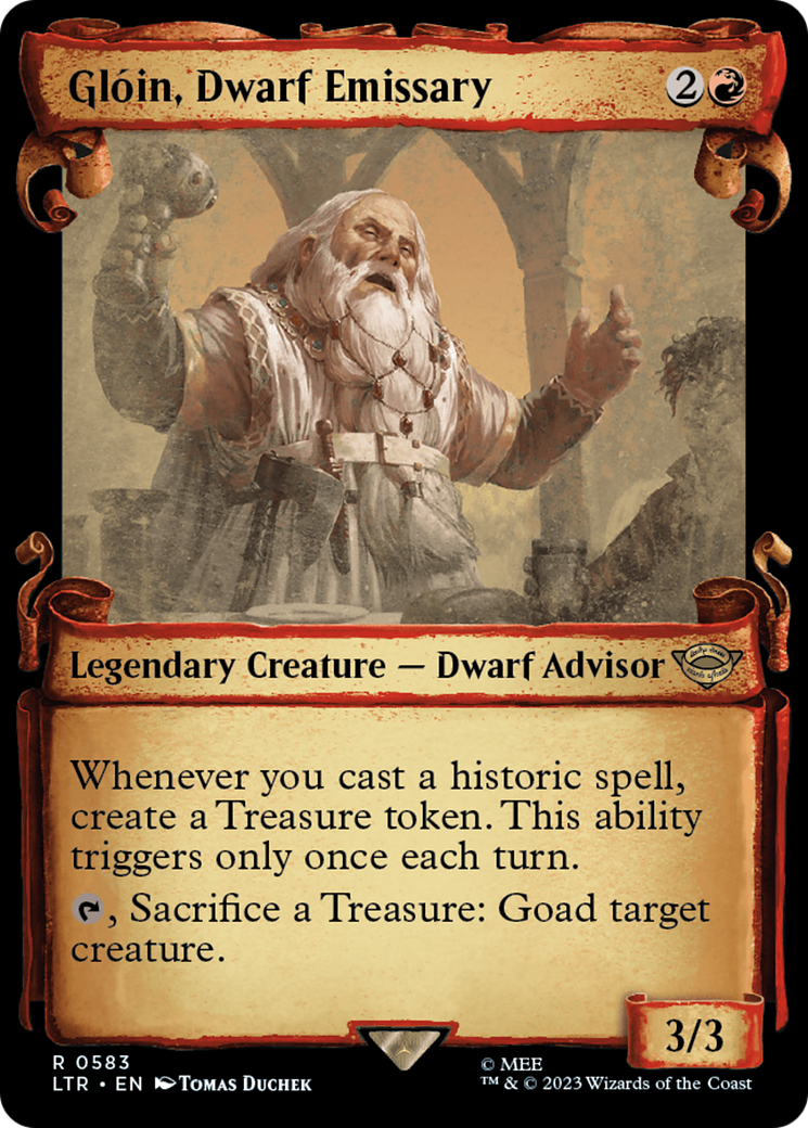 Gloin, Dwarf Emissary [The Lord of the Rings: Tales of Middle-Earth Showcase Scrolls] | Shuffle n Cut Hobbies & Games