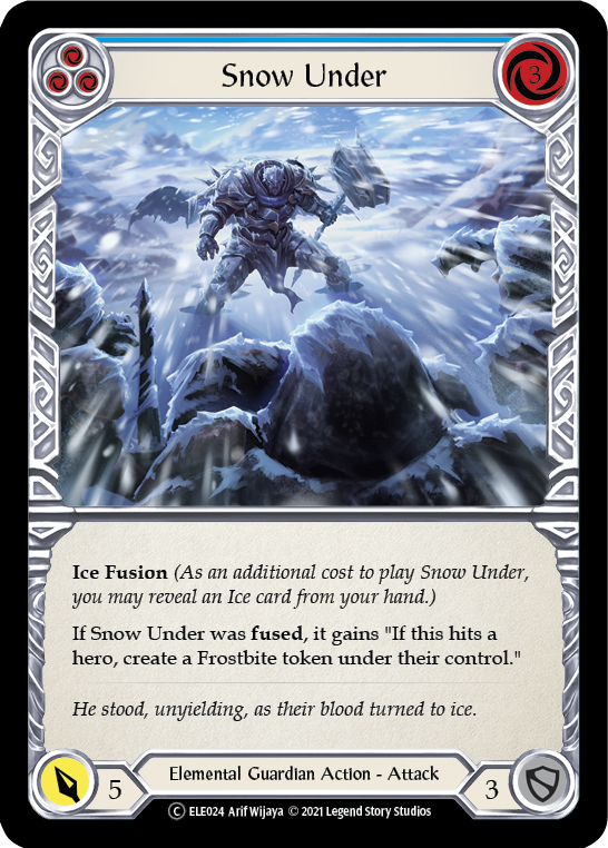 Snow Under (Blue) [U-ELE024] Unlimited Rainbow Foil | Shuffle n Cut Hobbies & Games