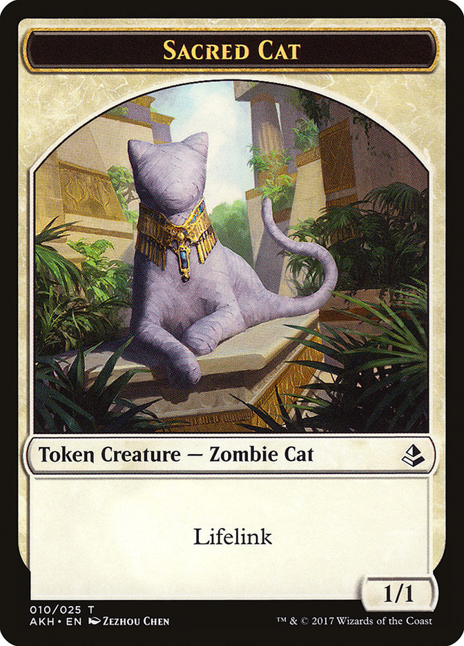 Sacred Cat Token [Amonkhet Tokens] | Shuffle n Cut Hobbies & Games