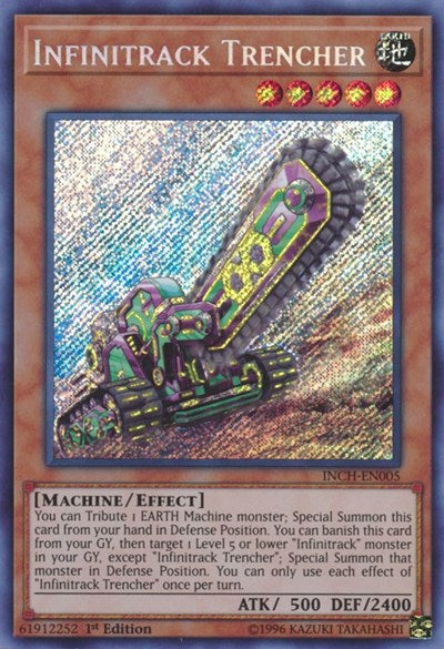 Infinitrack Trencher [INCH-EN005] Secret Rare | Shuffle n Cut Hobbies & Games