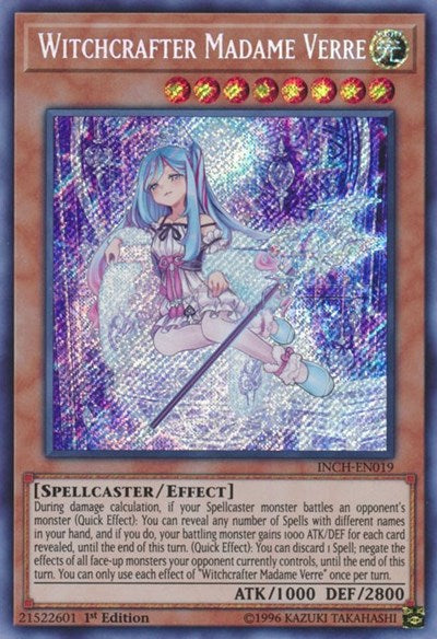 Witchcrafter Madame Verre [INCH-EN019] Secret Rare | Shuffle n Cut Hobbies & Games