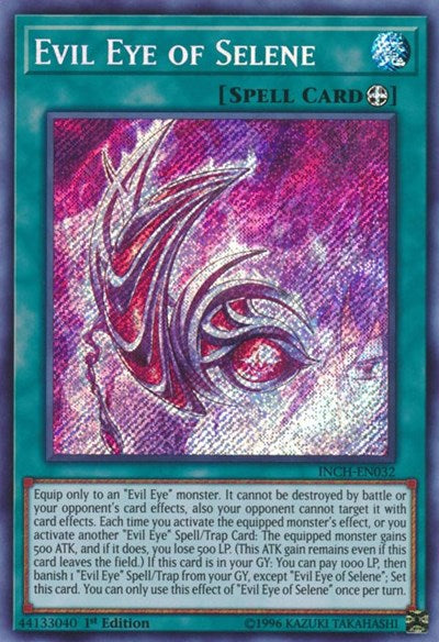 Evil Eye of Selene [INCH-EN032] Secret Rare | Shuffle n Cut Hobbies & Games