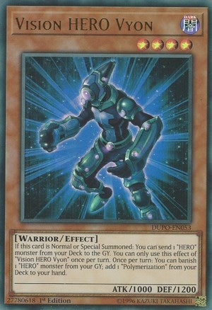 Vision HERO Vyon [DUPO-EN053] Ultra Rare | Shuffle n Cut Hobbies & Games