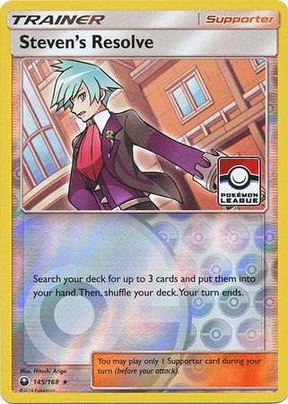 Steven's Resolve (145/168) (League Promo) [Sun & Moon: Celestial Storm] | Shuffle n Cut Hobbies & Games