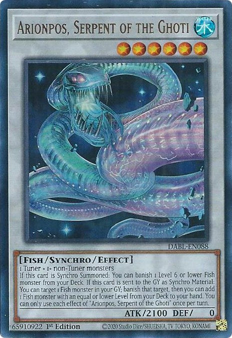 Arionpos, Serpent of the Ghoti [DABL-EN088] Ultra Rare | Shuffle n Cut Hobbies & Games