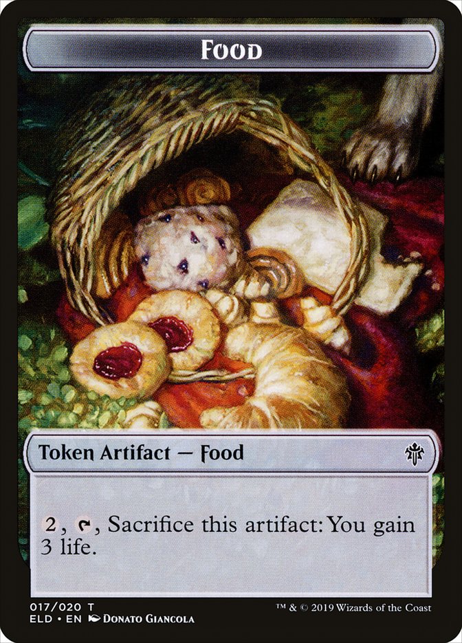 Wolf // Food (17) Double-Sided Token [Throne of Eldraine Tokens] | Shuffle n Cut Hobbies & Games