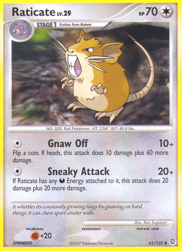 Raticate (61/132) [Diamond & Pearl: Secret Wonders] | Shuffle n Cut Hobbies & Games