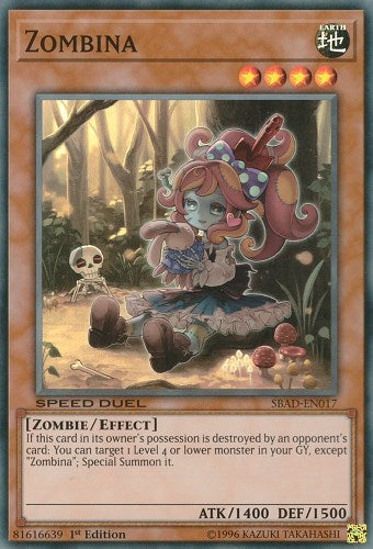 Zombina [SBAD-EN017] Super Rare | Shuffle n Cut Hobbies & Games