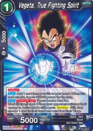 Vegeta, True Fighting Spirit [BT12-133] | Shuffle n Cut Hobbies & Games