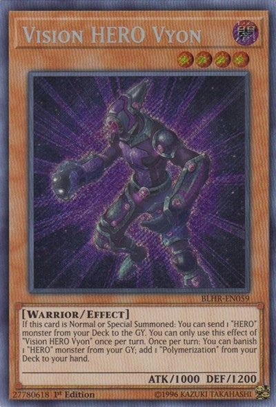 Vision HERO Vyon [BLHR-EN059] Secret Rare | Shuffle n Cut Hobbies & Games