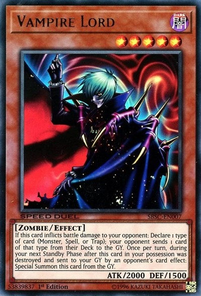 Vampire Lord [SBSC-EN007] Ultra Rare | Shuffle n Cut Hobbies & Games