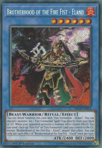 Brotherhood of the Fire Fist - Eland [FIGA-EN014] Secret Rare | Shuffle n Cut Hobbies & Games