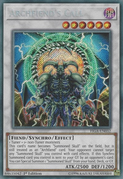 Archfiend's Call [FIGA-EN032] Secret Rare | Shuffle n Cut Hobbies & Games