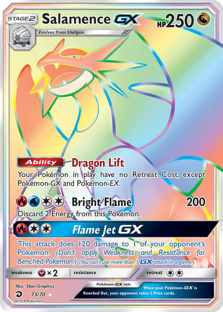 Salamence GX (73/70) [Sun & Moon: Dragon Majesty] | Shuffle n Cut Hobbies & Games