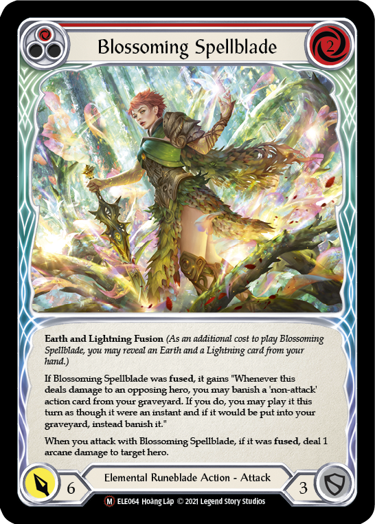 Blossoming Spellblade [U-ELE064] Unlimited Rainbow Foil | Shuffle n Cut Hobbies & Games