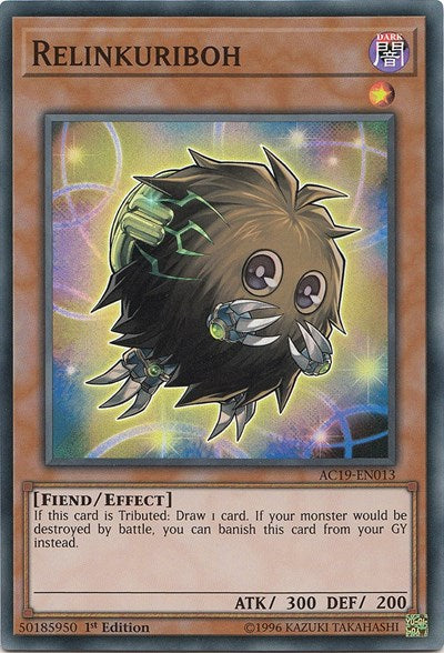 Relinkuriboh [AC19-EN013] Super Rare | Shuffle n Cut Hobbies & Games