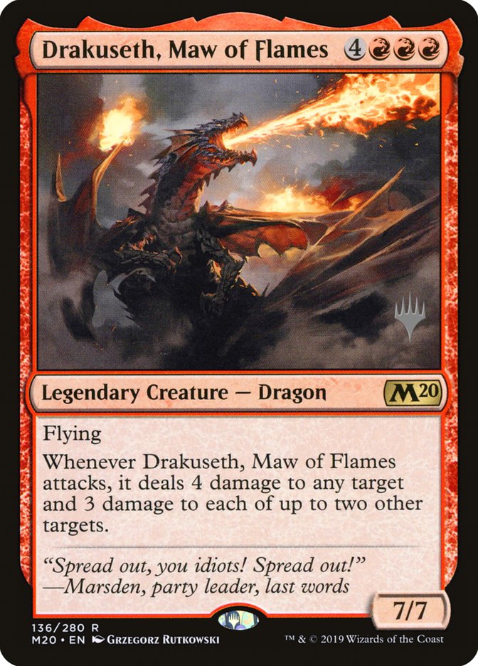 Drakuseth, Maw of Flames (Promo Pack) [Core Set 2020 Promos] | Shuffle n Cut Hobbies & Games