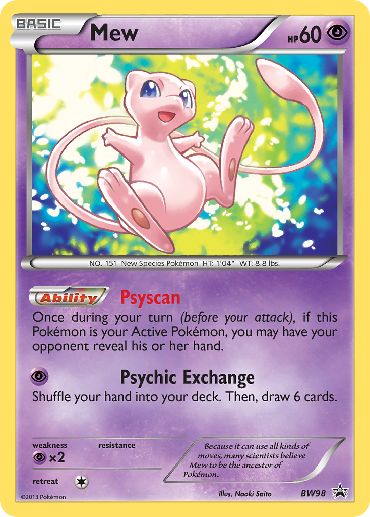 Mew (BW98) [Black & White: Black Star Promos] | Shuffle n Cut Hobbies & Games