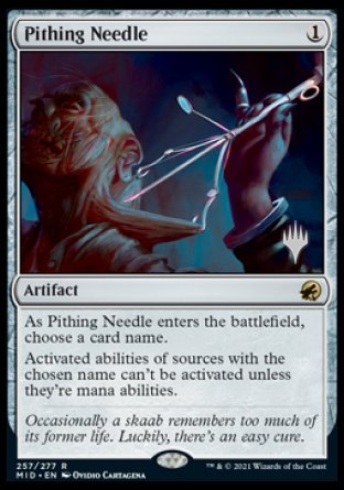 Pithing Needle (Promo Pack) [Innistrad: Midnight Hunt Promos] | Shuffle n Cut Hobbies & Games