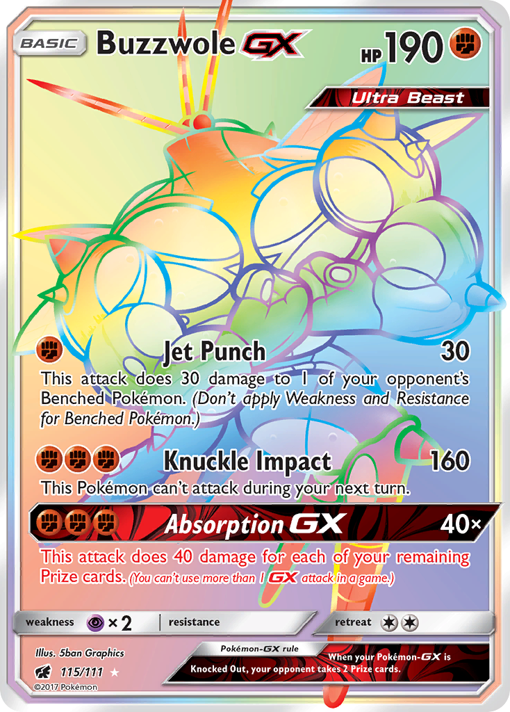 Buzzwole GX (115/111) [Sun & Moon: Crimson Invasion] | Shuffle n Cut Hobbies & Games