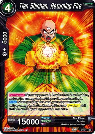 Tien Shinhan, Returning Fire [BT6-111] | Shuffle n Cut Hobbies & Games