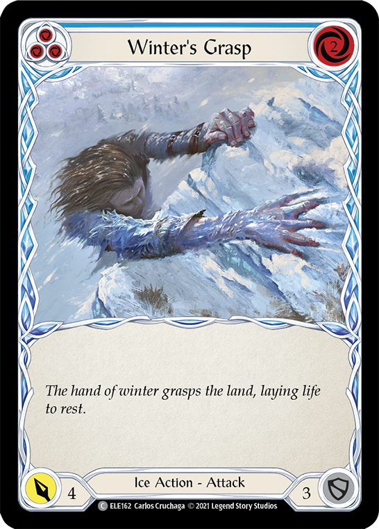 Winter's Grasp (Blue) [ELE162] (Tales of Aria)  1st Edition Normal | Shuffle n Cut Hobbies & Games