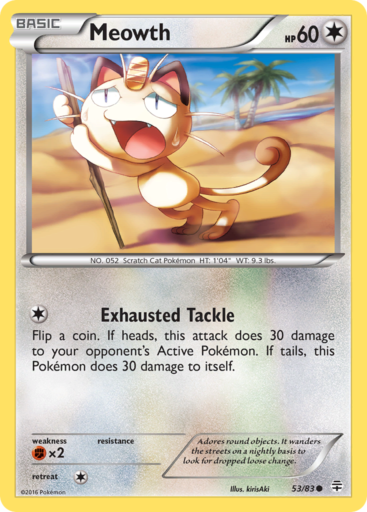 Meowth (53/83) [XY: Generations] | Shuffle n Cut Hobbies & Games