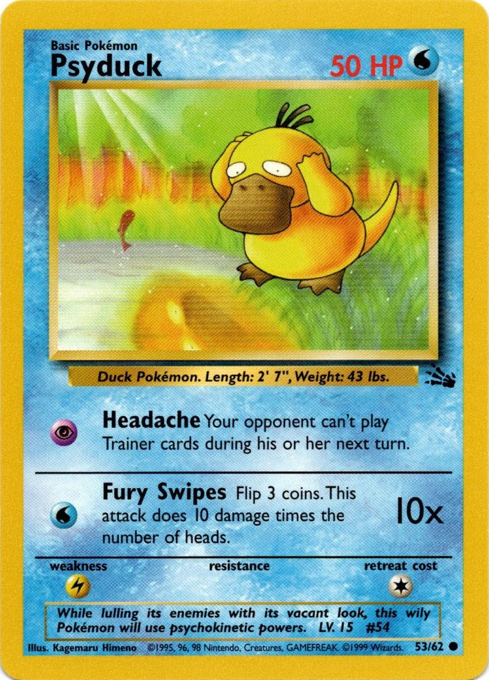 Psyduck (53/62) [Fossil Unlimited] | Shuffle n Cut Hobbies & Games