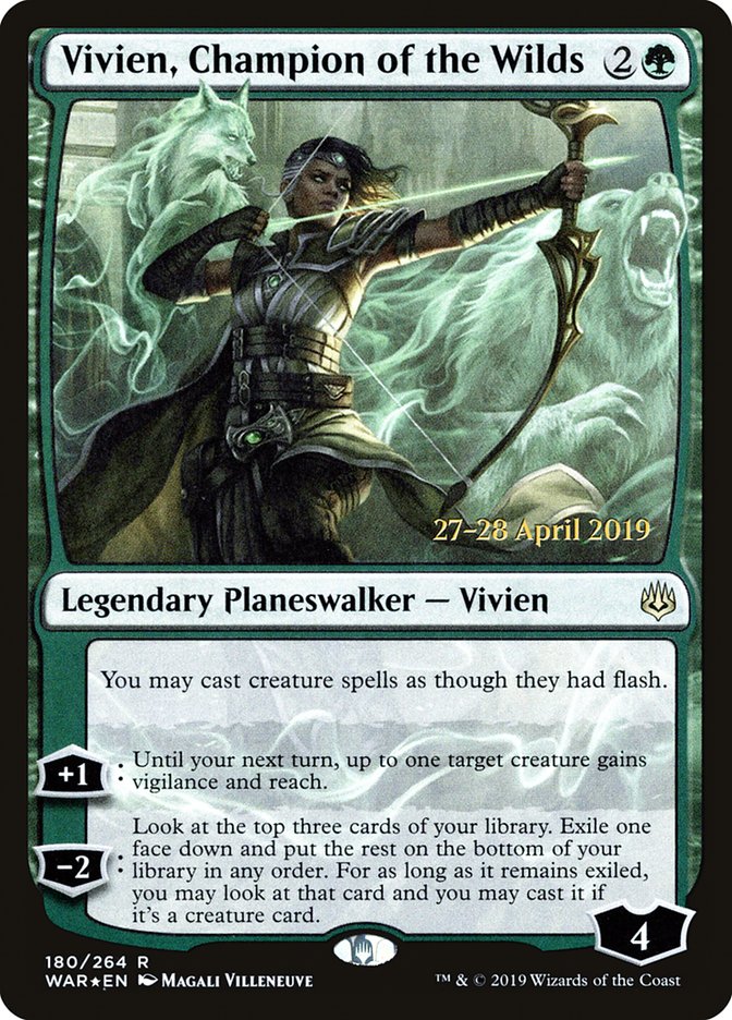 Vivien, Champion of the Wilds [War of the Spark Prerelease Promos] | Shuffle n Cut Hobbies & Games