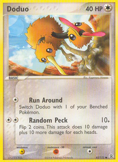 Doduo (62/112) [EX: FireRed & LeafGreen] | Shuffle n Cut Hobbies & Games