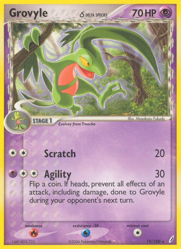 Grovyle(19/100) (Delta Species) [EX: Crystal Guardians] | Shuffle n Cut Hobbies & Games