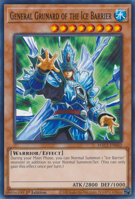 General Grunard of the Ice Barrier [HAC1-EN042] Common | Shuffle n Cut Hobbies & Games