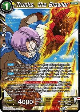 Trunks, the Brawler (BT14-103) [Cross Spirits] | Shuffle n Cut Hobbies & Games