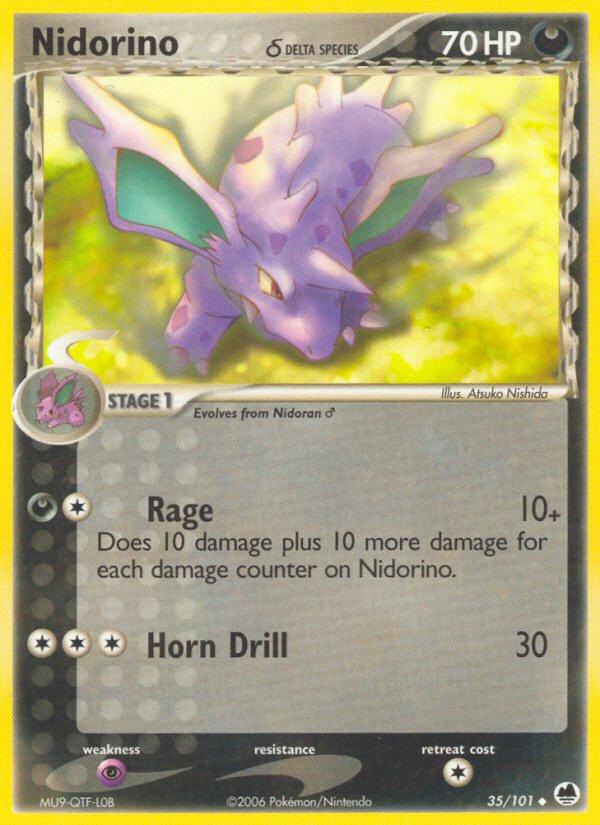 Nidorino (35/101) (Delta Species) [EX: Dragon Frontiers] | Shuffle n Cut Hobbies & Games