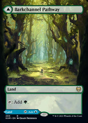 Barkchannel Pathway // Tidechannel Pathway (Borderless Alternate Art) [Kaldheim] | Shuffle n Cut Hobbies & Games