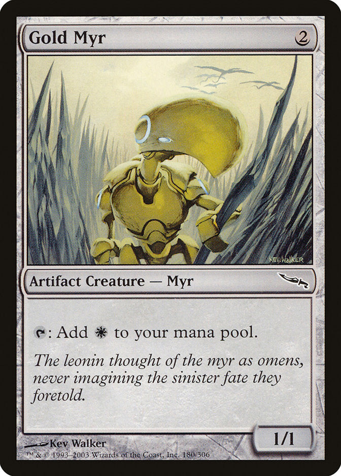 Gold Myr [Mirrodin] | Shuffle n Cut Hobbies & Games