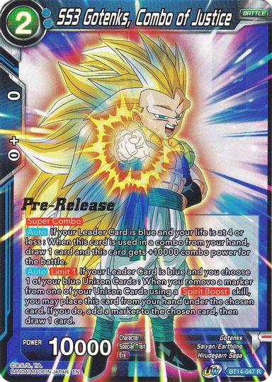 SS3 Gotenks, Combo of Justice (BT14-047) [Cross Spirits Prerelease Promos] | Shuffle n Cut Hobbies & Games