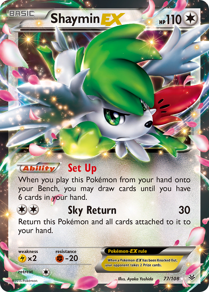 Shaymin EX (77/108) [XY: Roaring Skies] | Shuffle n Cut Hobbies & Games