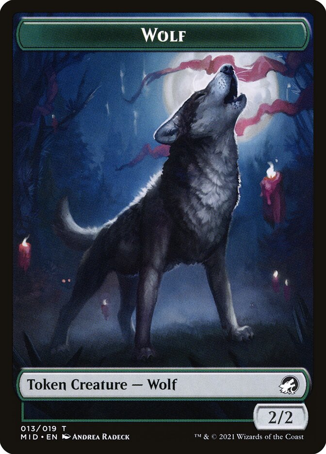 Wolf (013) // Treasure (015) Double-Sided Token [Challenger Decks 2022 Tokens] | Shuffle n Cut Hobbies & Games