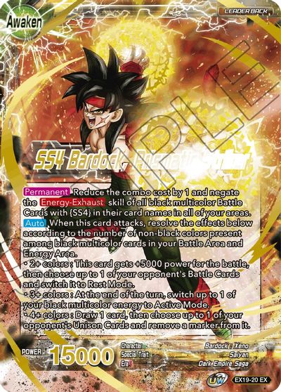 Bardock // SS4 Bardock, Prismatic Striker [EX19-20] | Shuffle n Cut Hobbies & Games